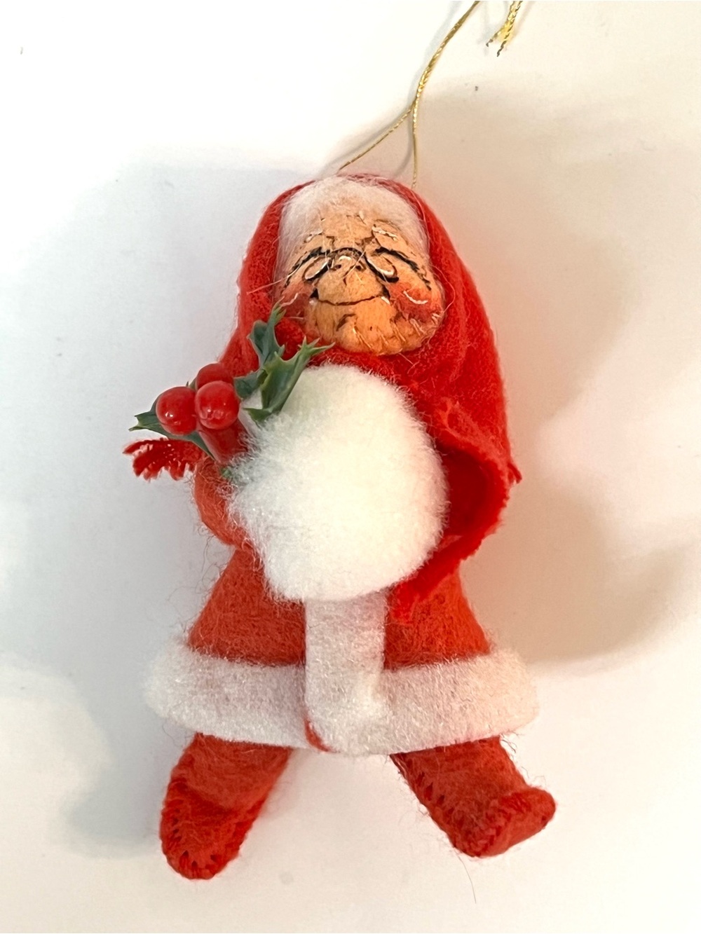Vintage Annalee Mobilitee Christmas Ornament Mrs Claus Doll Holidays 3.5 in